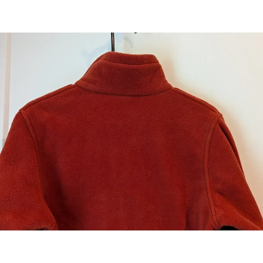 Columbia Girls 14/16 Orange Fleece Jacket Casual School Clemson Tennessee